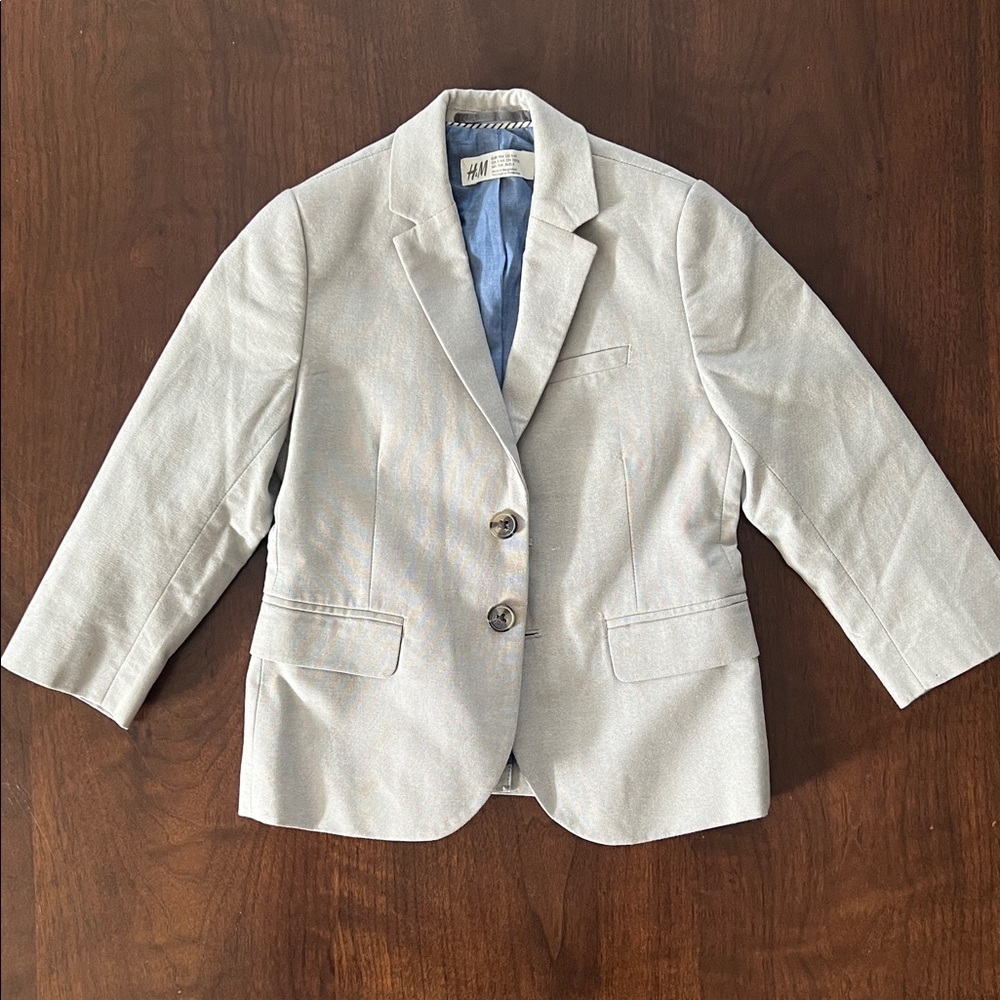 H&M Kids Gray Blazer with Blue Interior